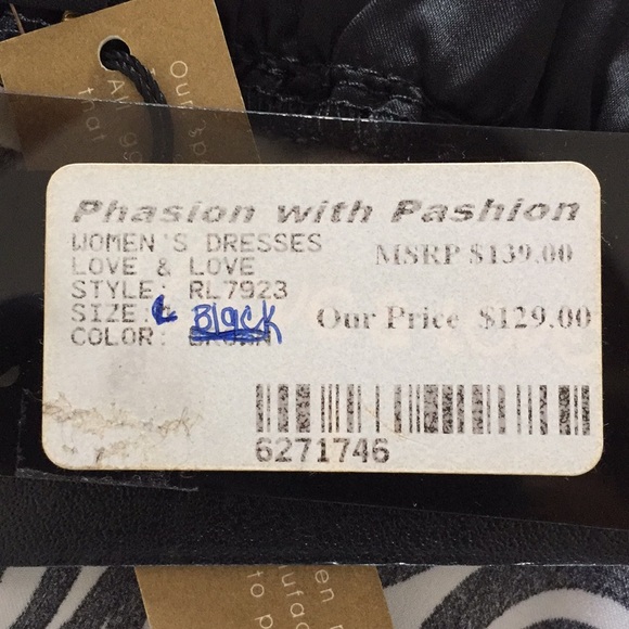 Black & White embellished Dress by Love & Love - Picture 8 of 8